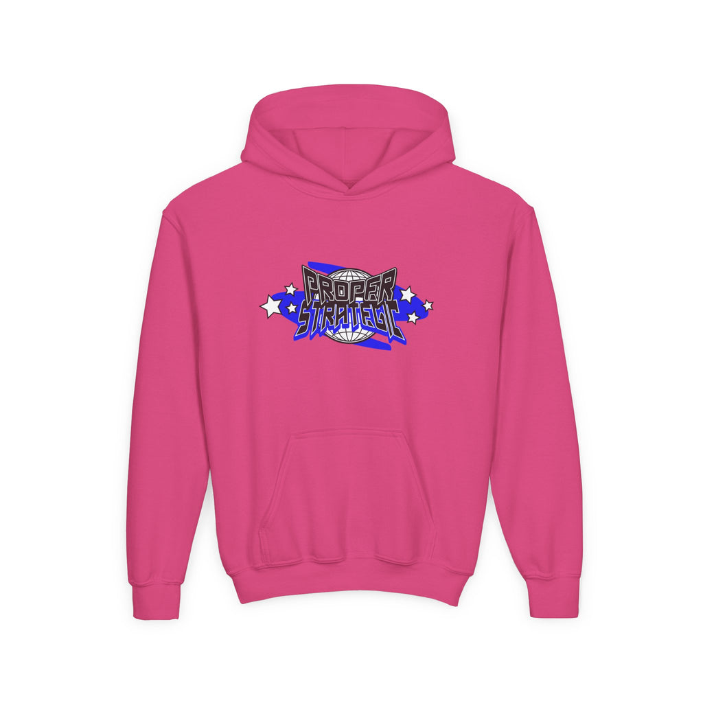 Youth Hoodie — 'Strategic' Graphic Pullover for Kids