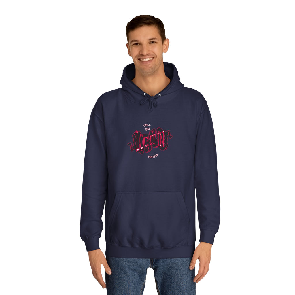 'Log it in'Hoodie for Unisex, Casual Wear, Trendy Apparel, Perfect for Everyday wear, Comfortable Fit