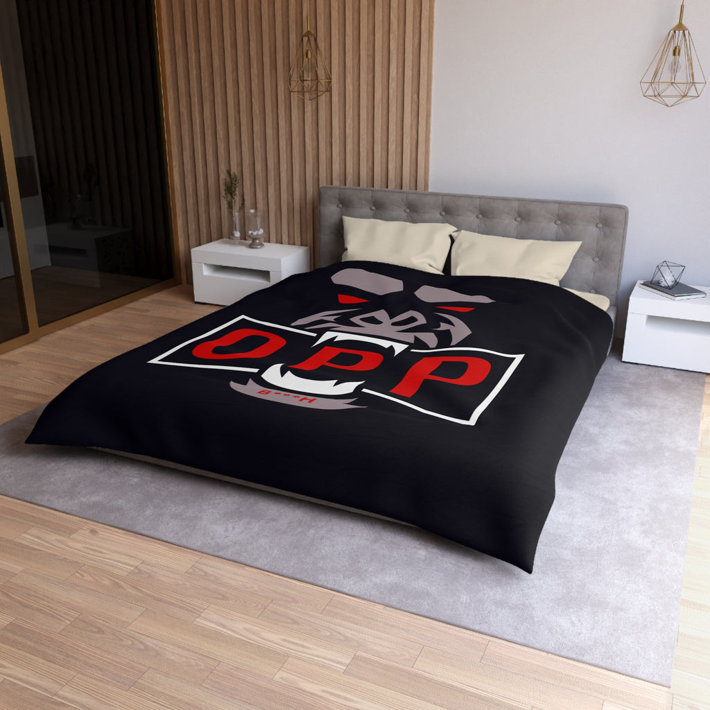 Gorilla OPP Microfiber Duvet Cover — Bold Red Logo Bedding