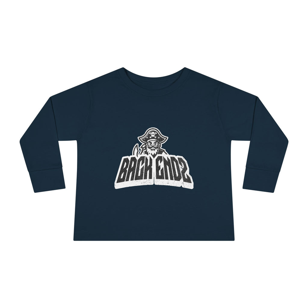 Toddler Long Sleeve Tee — Pirate Skull "Back Endz" Graphic