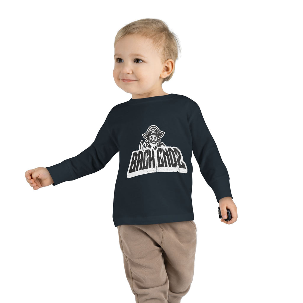 Toddler Long Sleeve Tee — Pirate Skull "Back Endz" Graphic