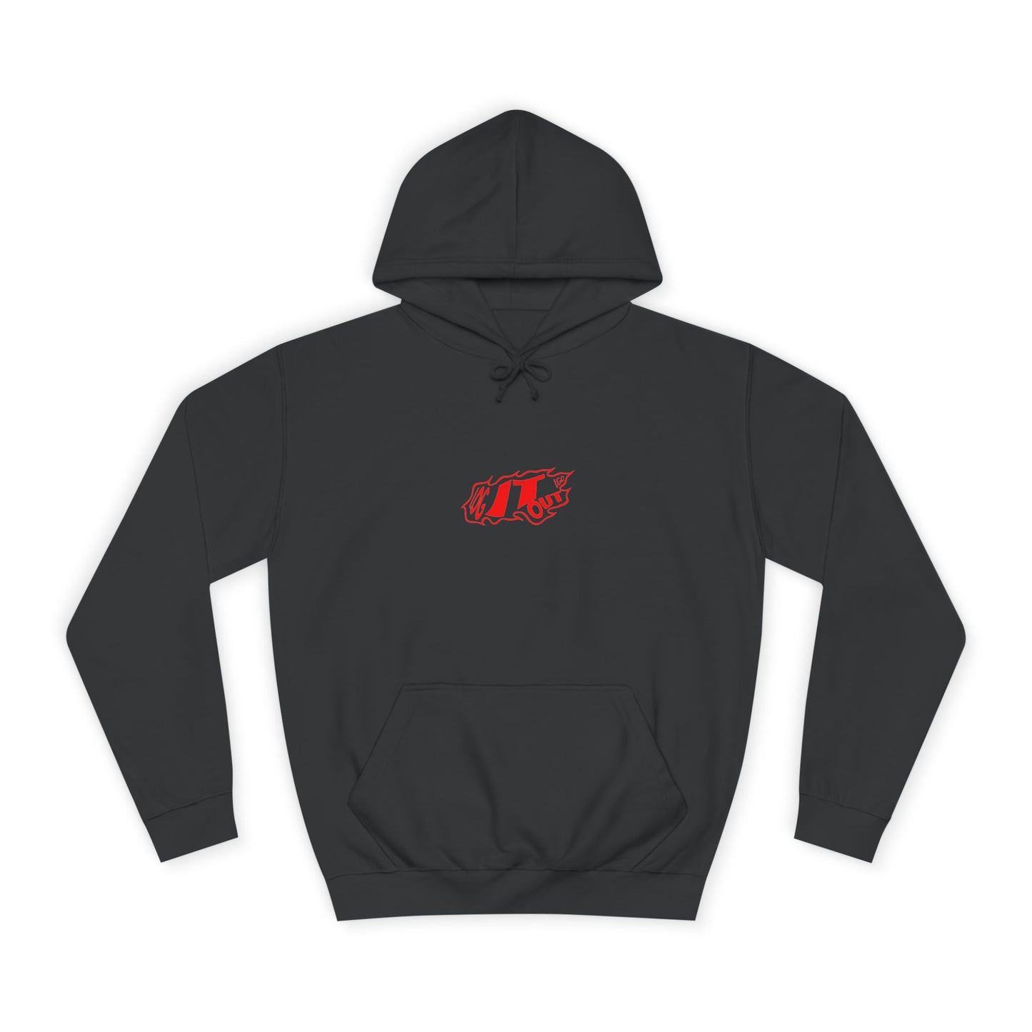 Unisex Log it out Hoodie with Bold Red Design, Cozy Oversized Sweatshirt, Ideal for Every day, Casual Wears, Events, Gifts
