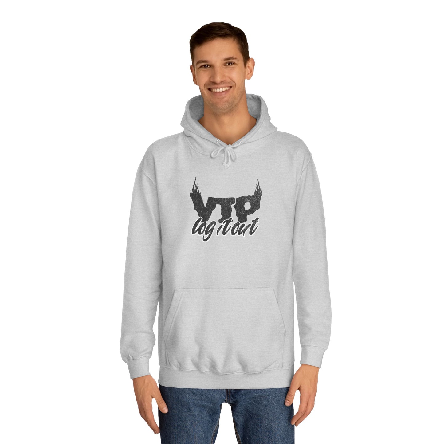 Unisex Log it Out Hoodie with Bold Logo, Casual Streetwear, Perfect for Any Thing, Comfortable Gift for Everyday Wear