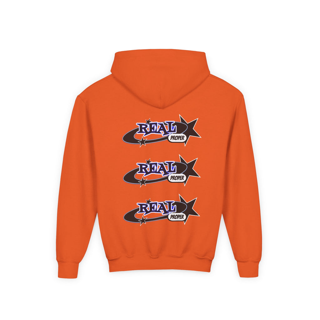 Youth Hoodie – "Real Proper" Star Graphic Pullover