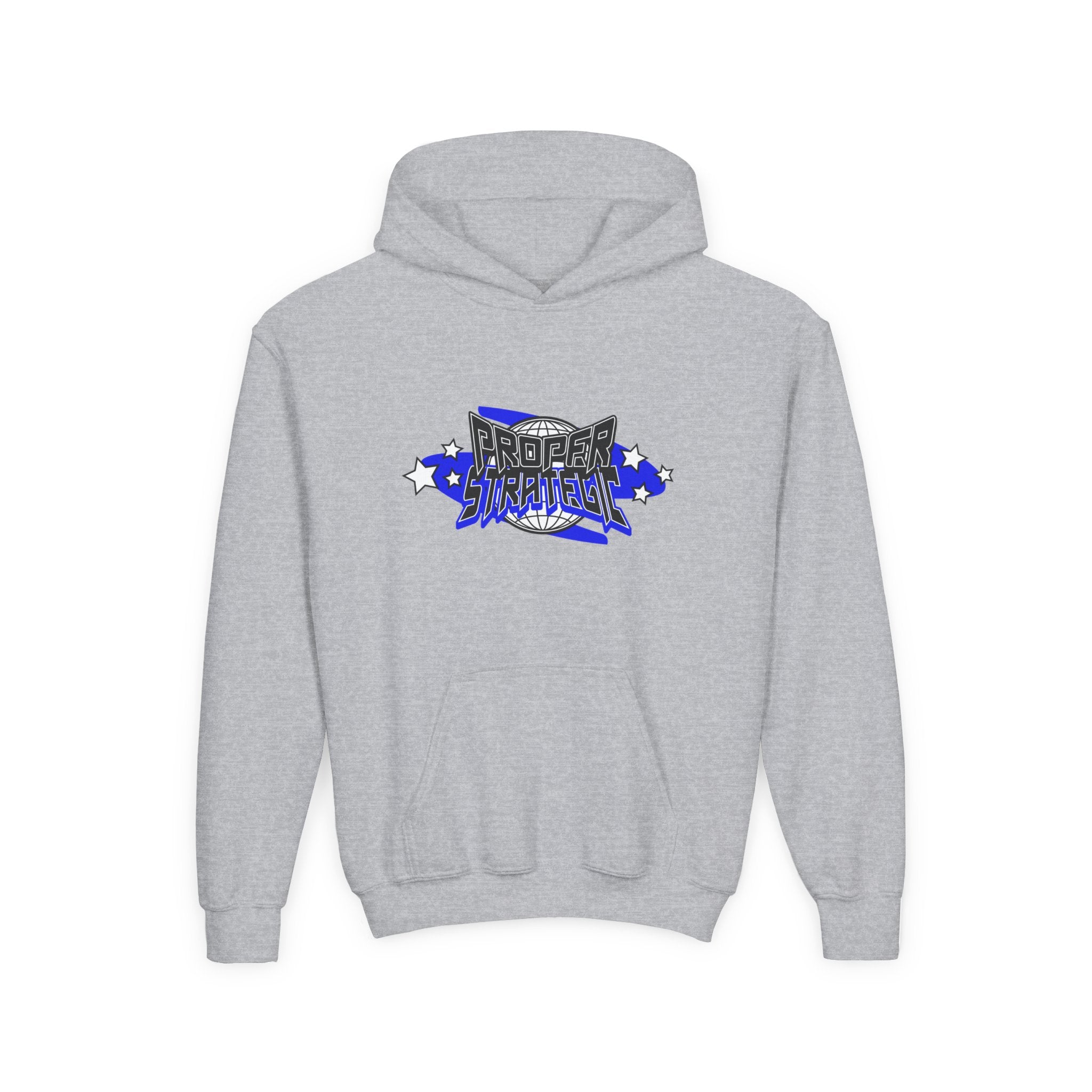 Youth Hoodie — 'Strategic' Graphic Pullover for Kids