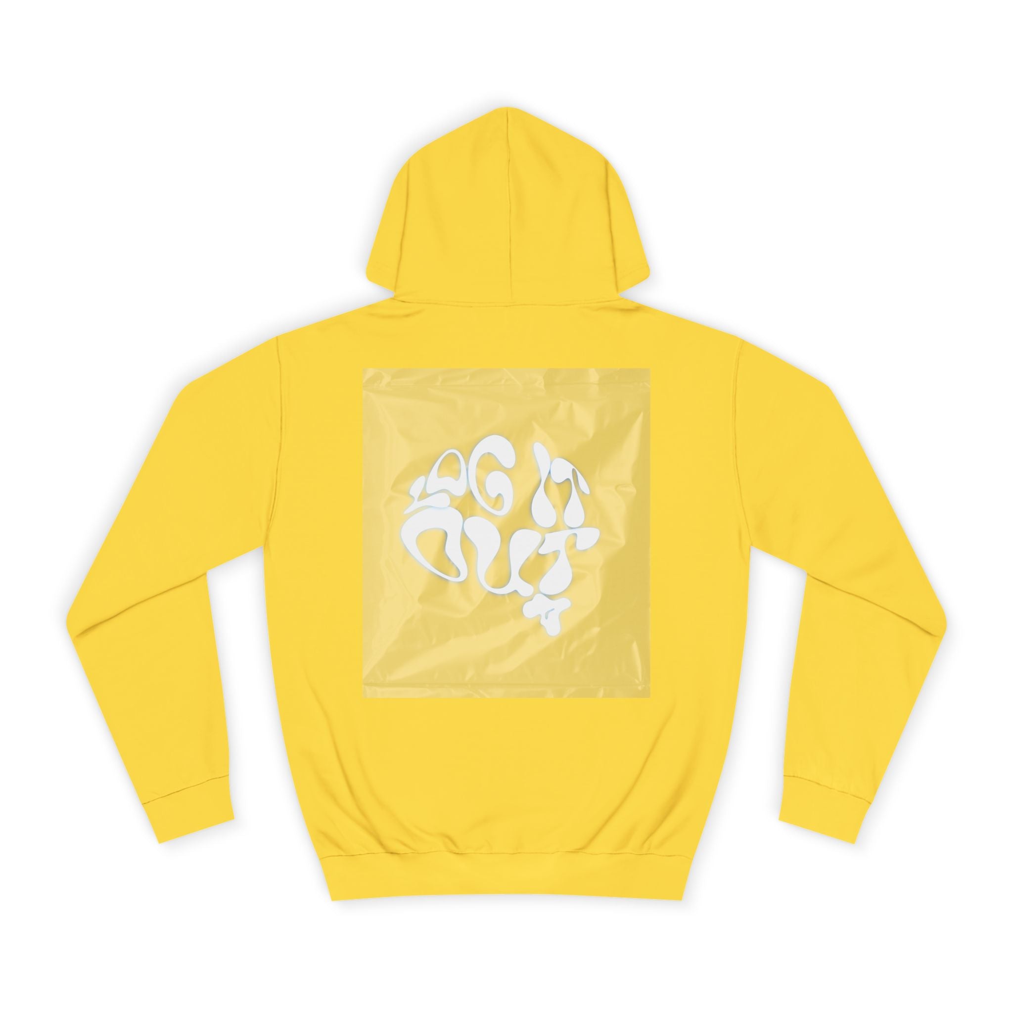 Cozy Unisex 'LOG IT OUT' Hoodie with Abstract Design, Sweatshirt, Graphic Hoodie, Casual Wear, Perfect Fit