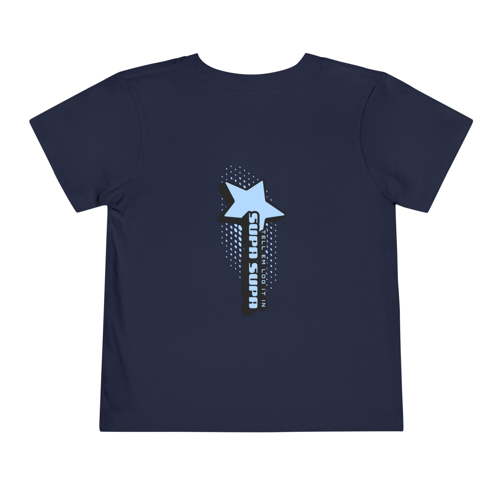 Toddler Tee — Blue Star "Tell em log it in" Graphic