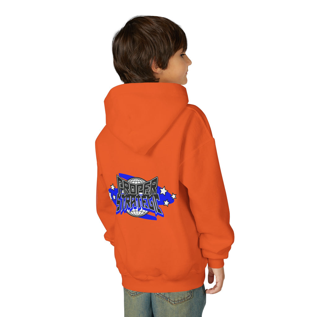 Youth Hoodie — 'Strategic' Graphic Pullover for Kids