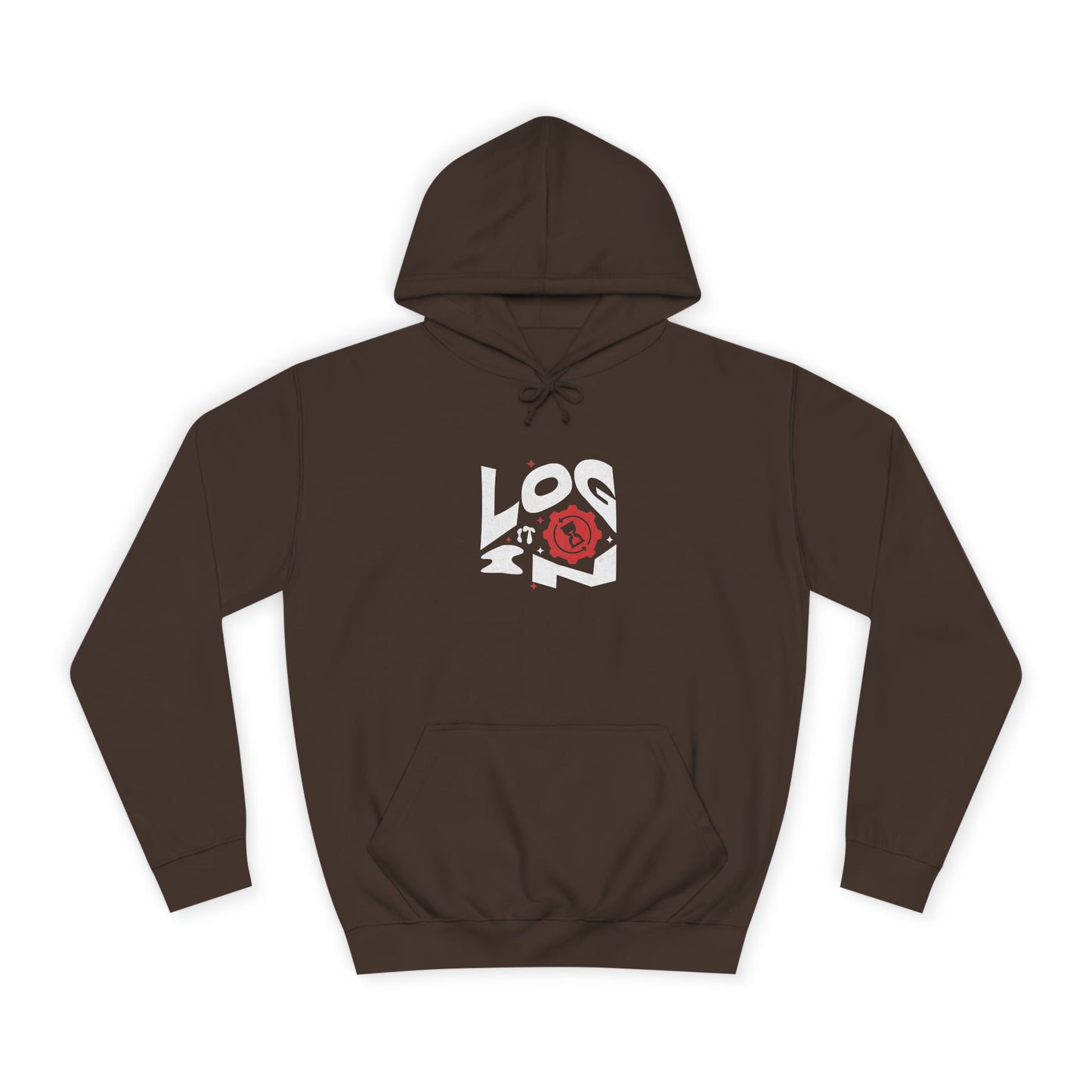 Stylish Log it in Hoodie, Cozy Athletic Wear, Graphic Hoodie, Trendy Apparel, Perfect for Life