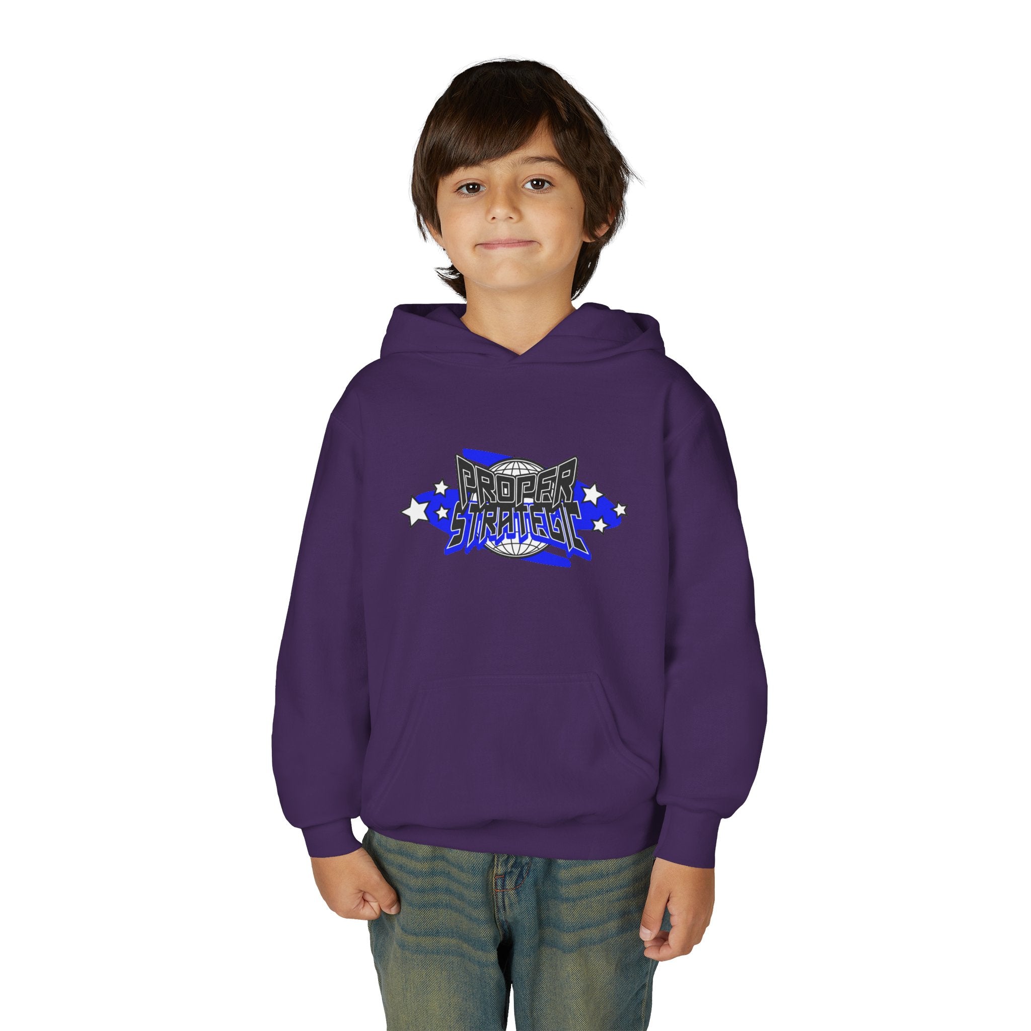 Youth Hoodie — 'Strategic' Graphic Pullover for Kids