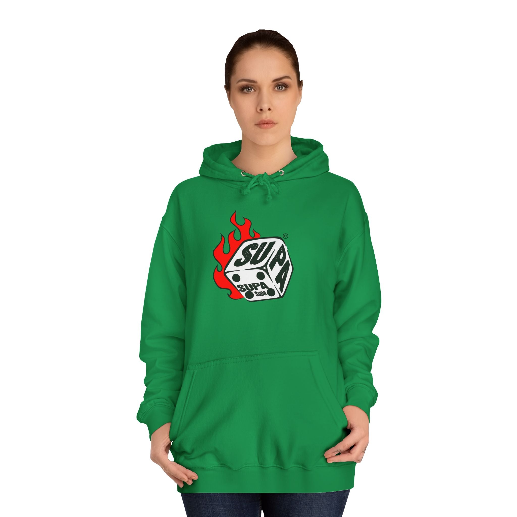 Cool Fire Graphic Unisex SUPA Hoodie, Apparel, Streetwear, Casual Wear, Unique Hooded Sweatshirt