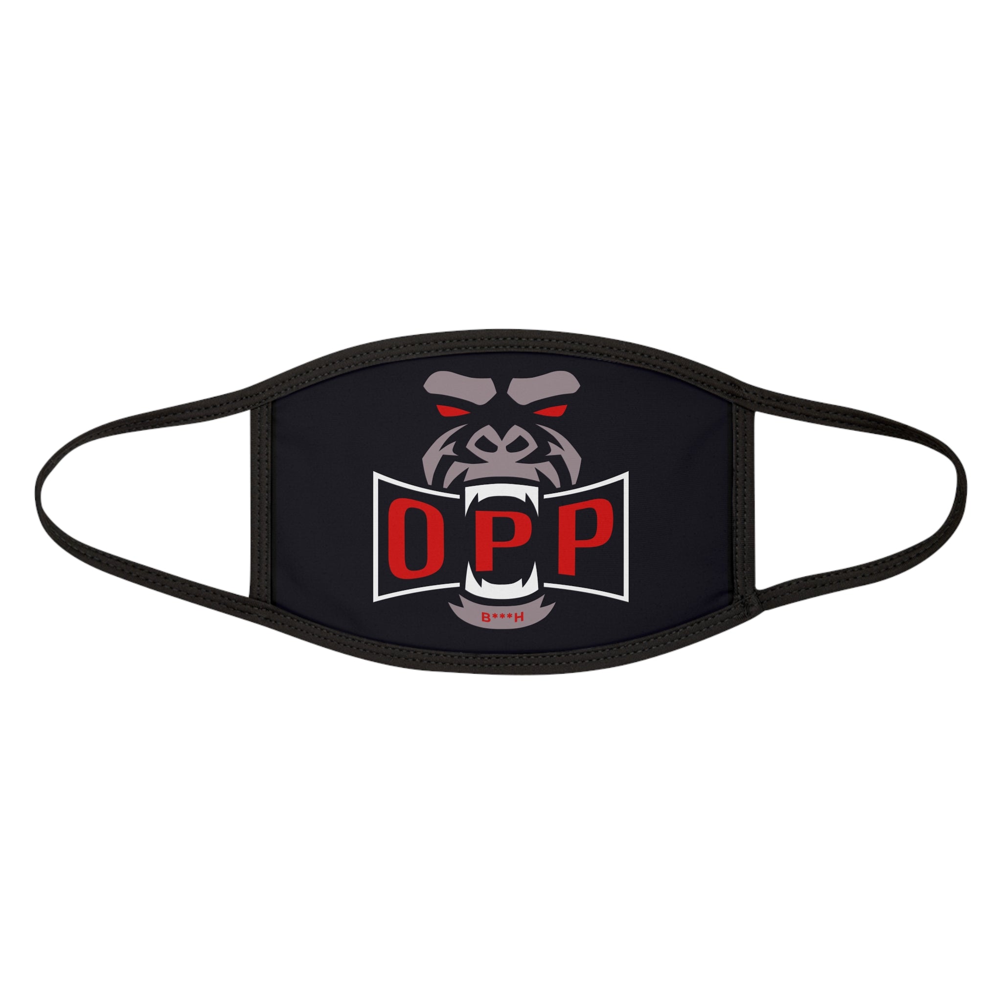 OPP Gorilla Face Mask — Bold Black Protective Mask with Red Logo