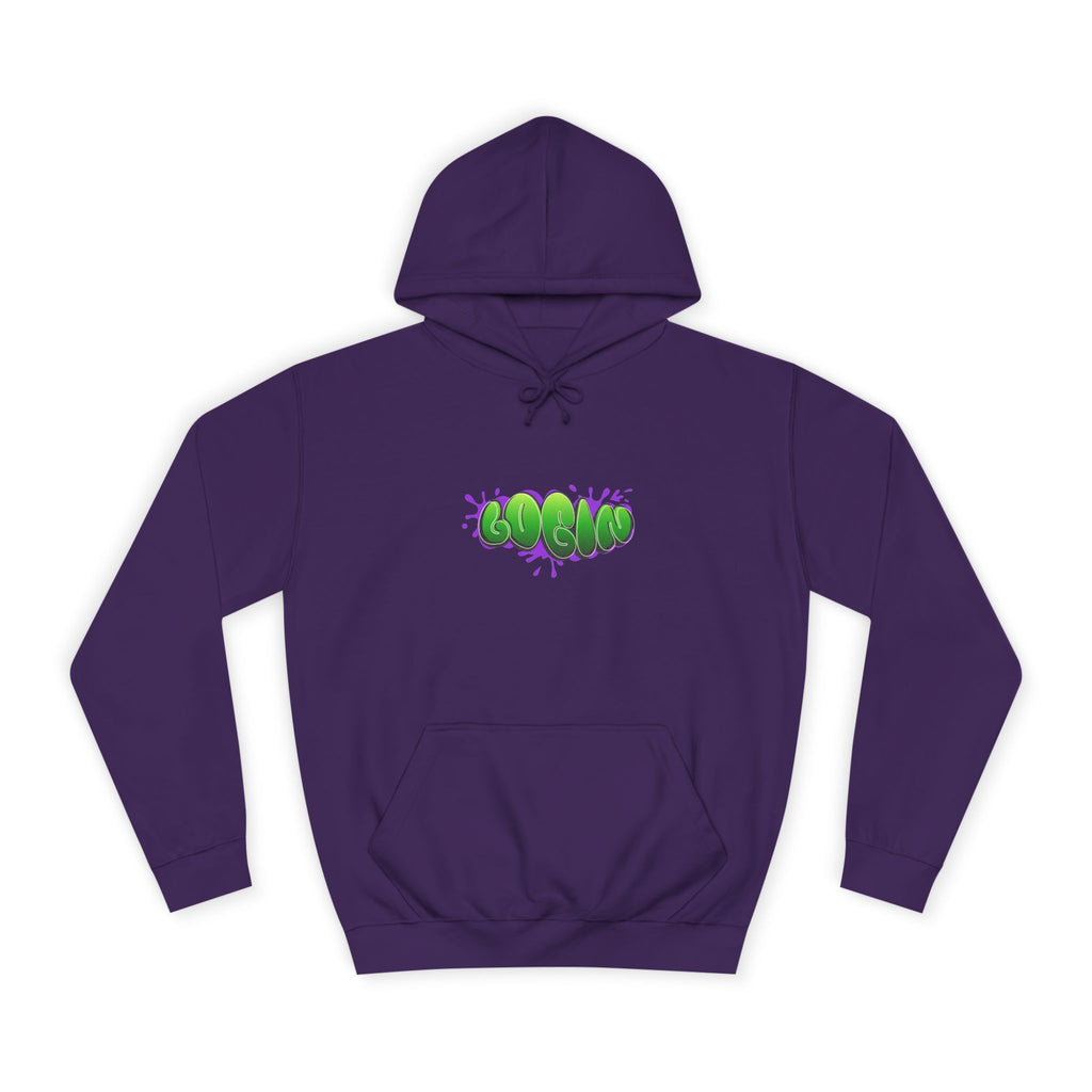 Hoodie with Green Graffiti "Login" Design - Streetwear Pullover