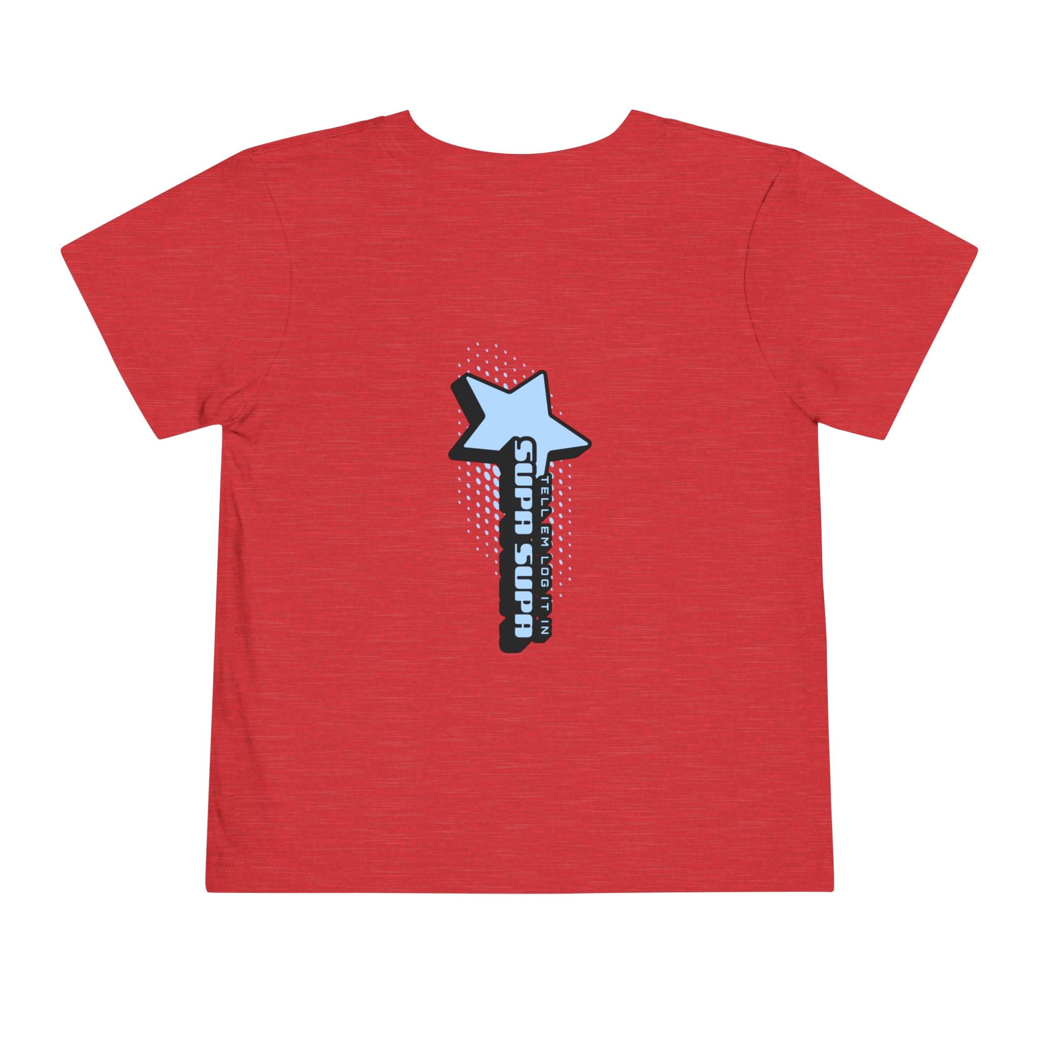 Toddler Tee — Blue Star "Tell em log it in" Graphic
