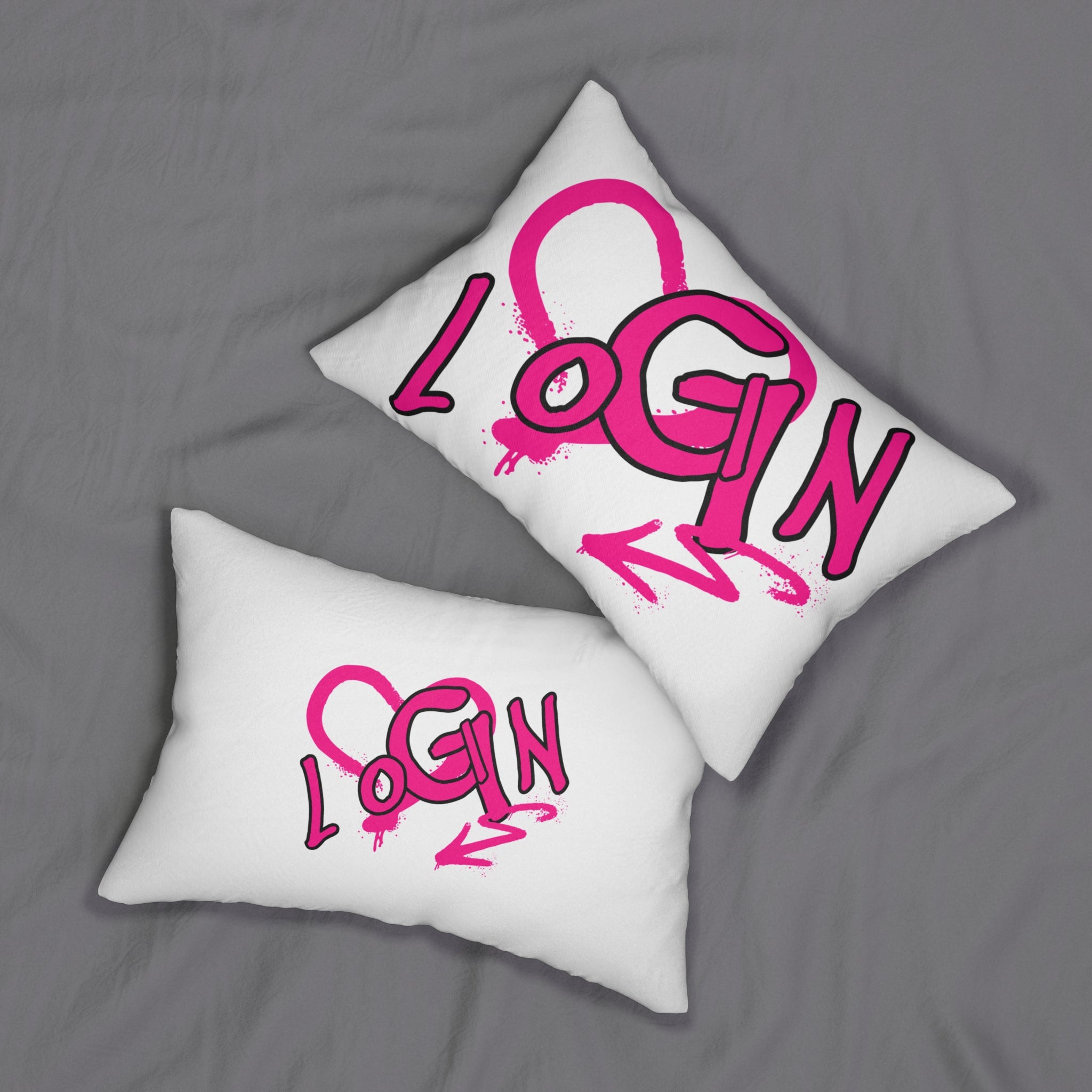 Login Graffiti Lumbar Pillow
