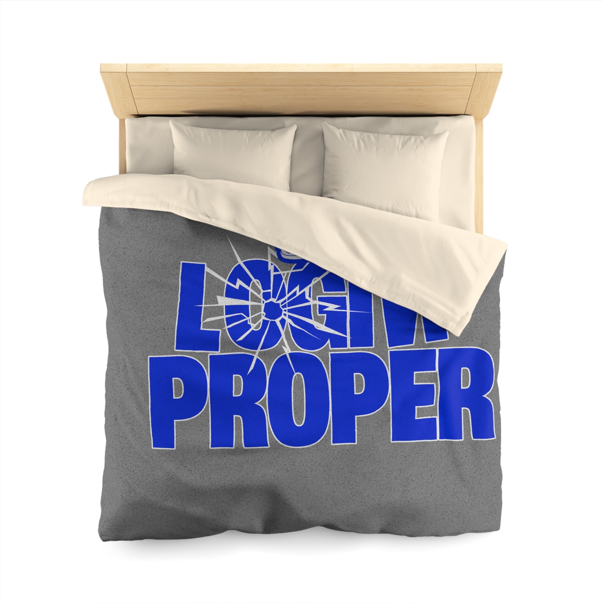 Login Proper Duvet Cover — Bold Royal Crown Graphic Bedding