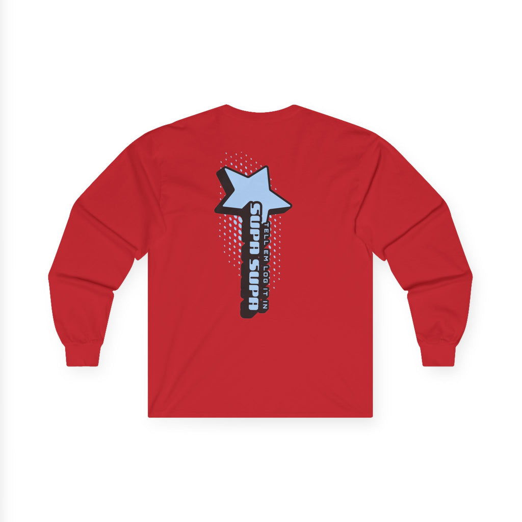 Star Wand Long Sleeve Tee — "Tell em log it in" Graphic Shirt