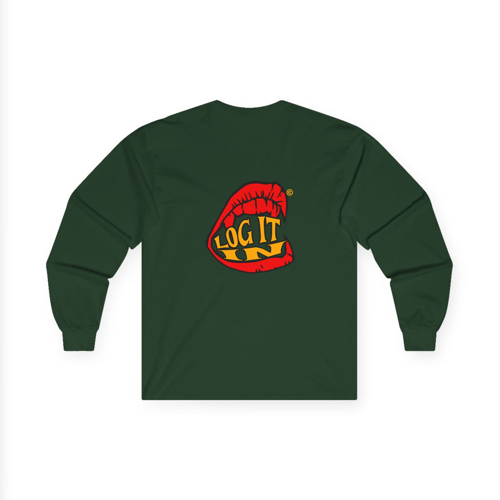 "Log It in" Graphic Long Sleeve Tee
