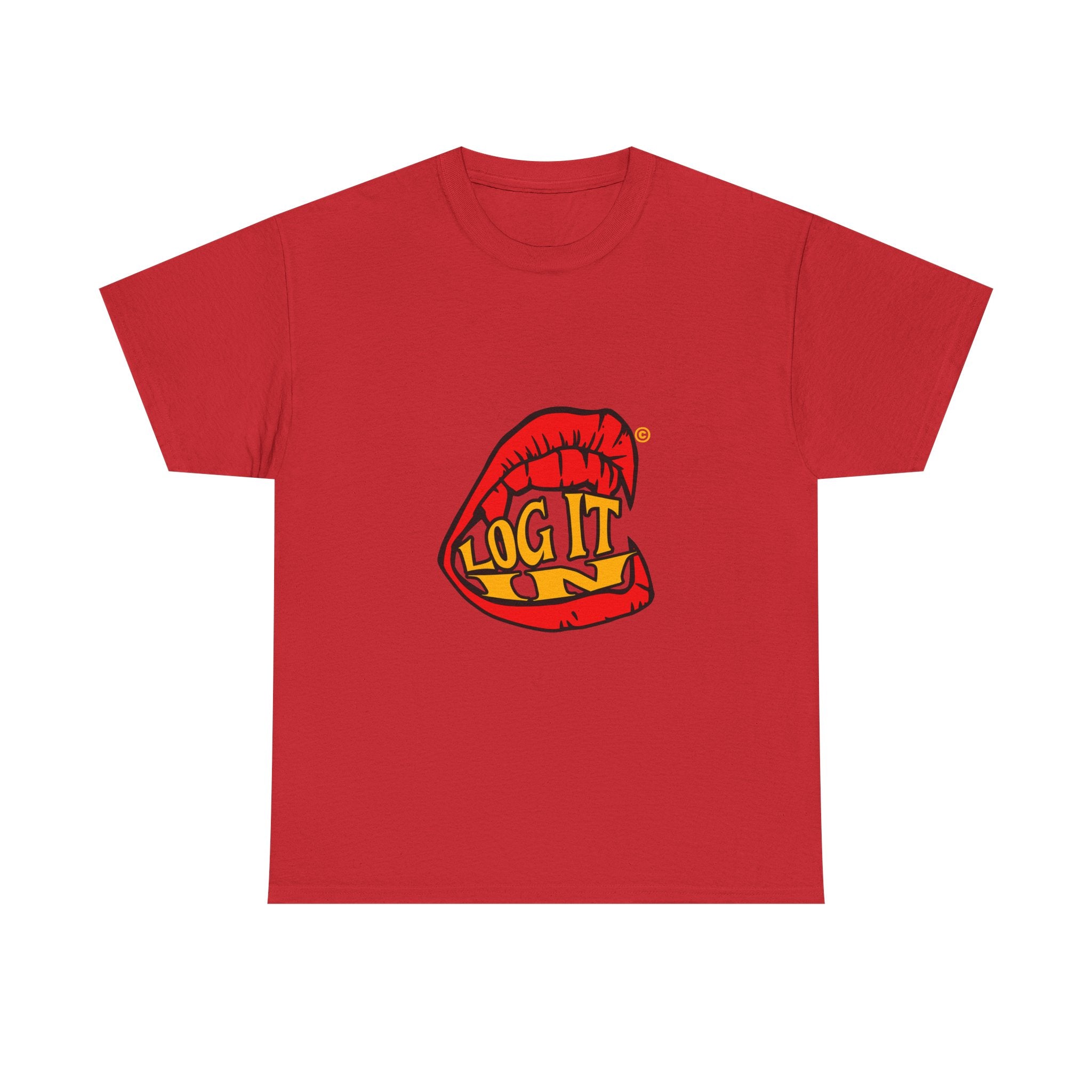 T-Shirt — Bold Logo "Log It in" Graphic Tee