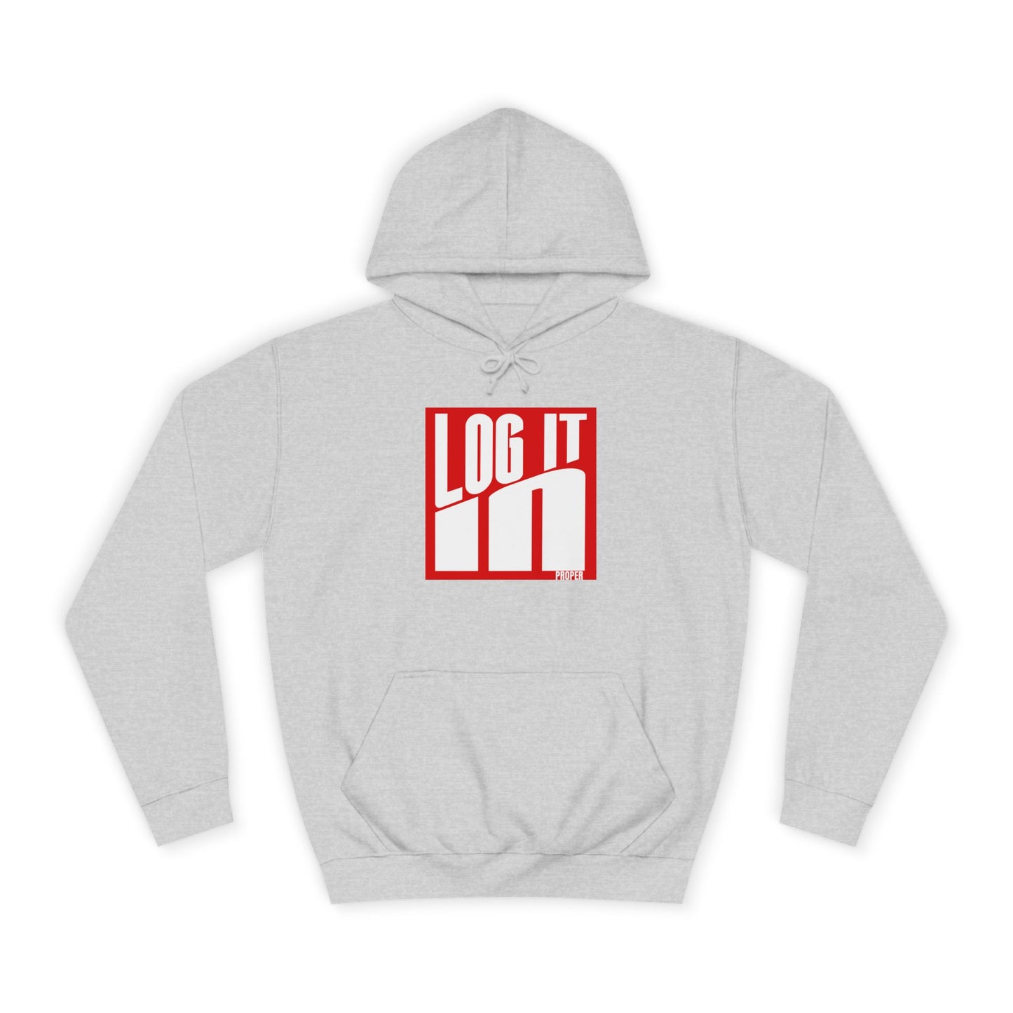 Unisex Log it in Hoodie - Trendy Campus Style, Casual Wear, Cozy Gift, Comfortable Lounge Hoodie, Essentials