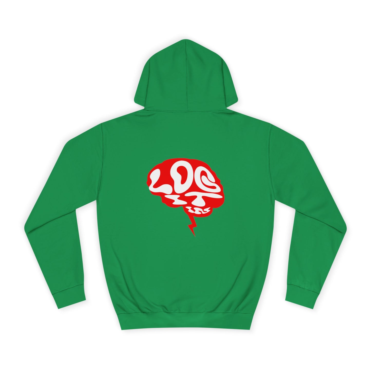 Unisex Log it in Hoodie with Unique Brain Design, Casual Wear, Trendy Apparel, Festive Occasions, Graphic Hoodie
