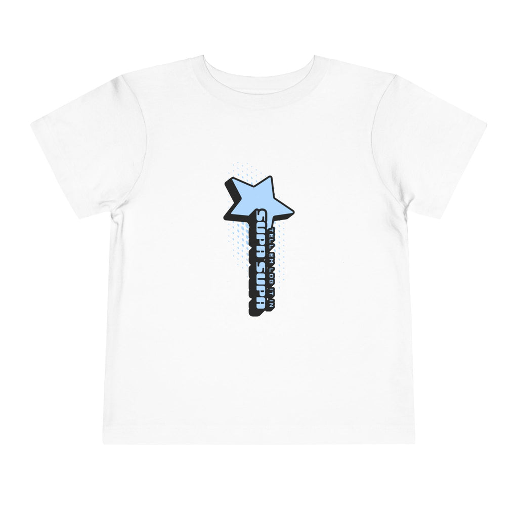 Toddler Tee — Blue Star "Tell em log it in" Graphic