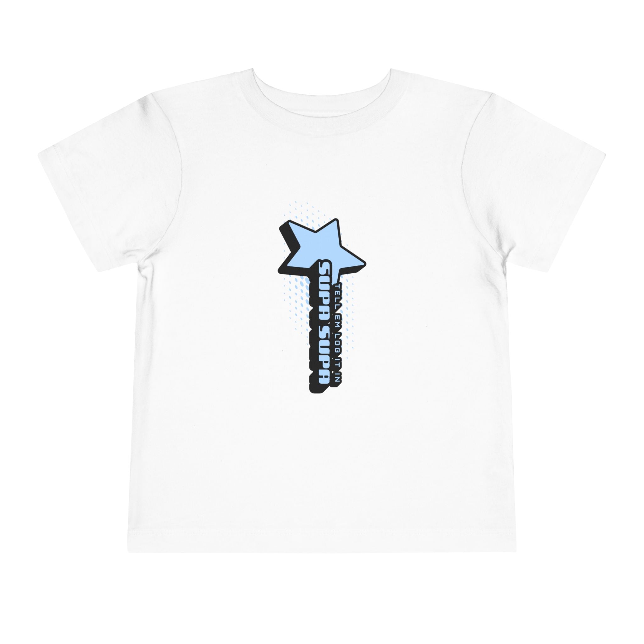 Toddler Tee — Blue Star "Tell em log it in" Graphic