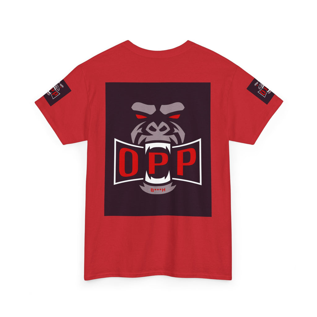 Gorilla OPP Graphic Tee — Bold Red & Black Urban Streetwear Shirt