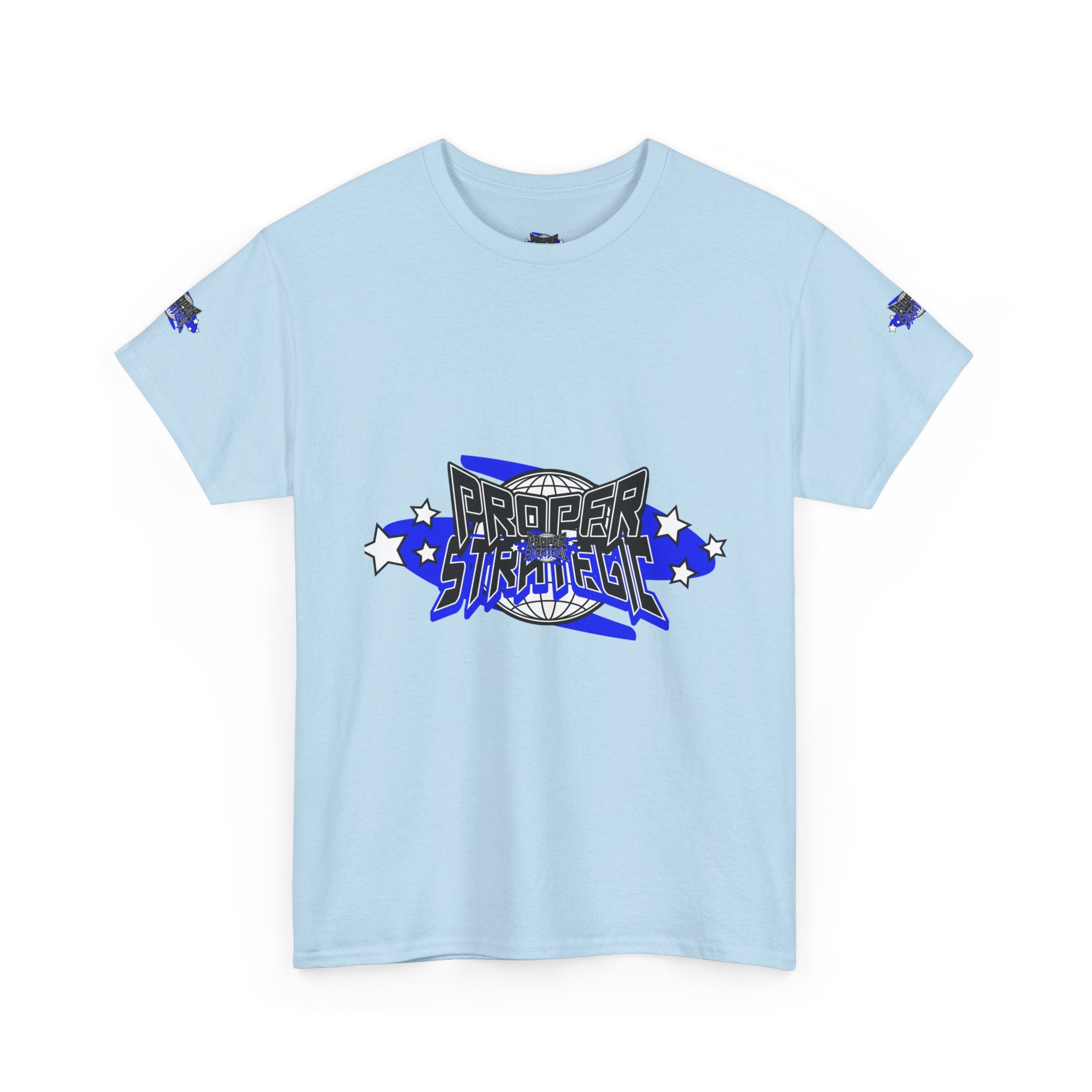 Proper 'Strategic' Graphic Tee — Retro Blue Streetwear T‑Shirt