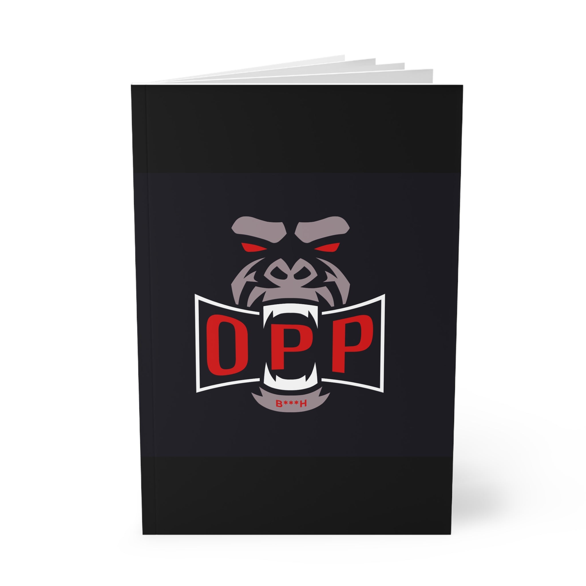 Gorilla Roar OPP A5 Softcover Notebook — Bold Red & Black Graphic Journal