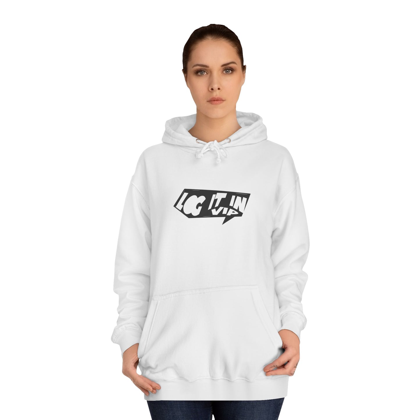 Unisex log it in Hoodie, Cozy Sweatshirt, Everyday Wear, Gift for Students, Youth Fashion, trendy Essentials