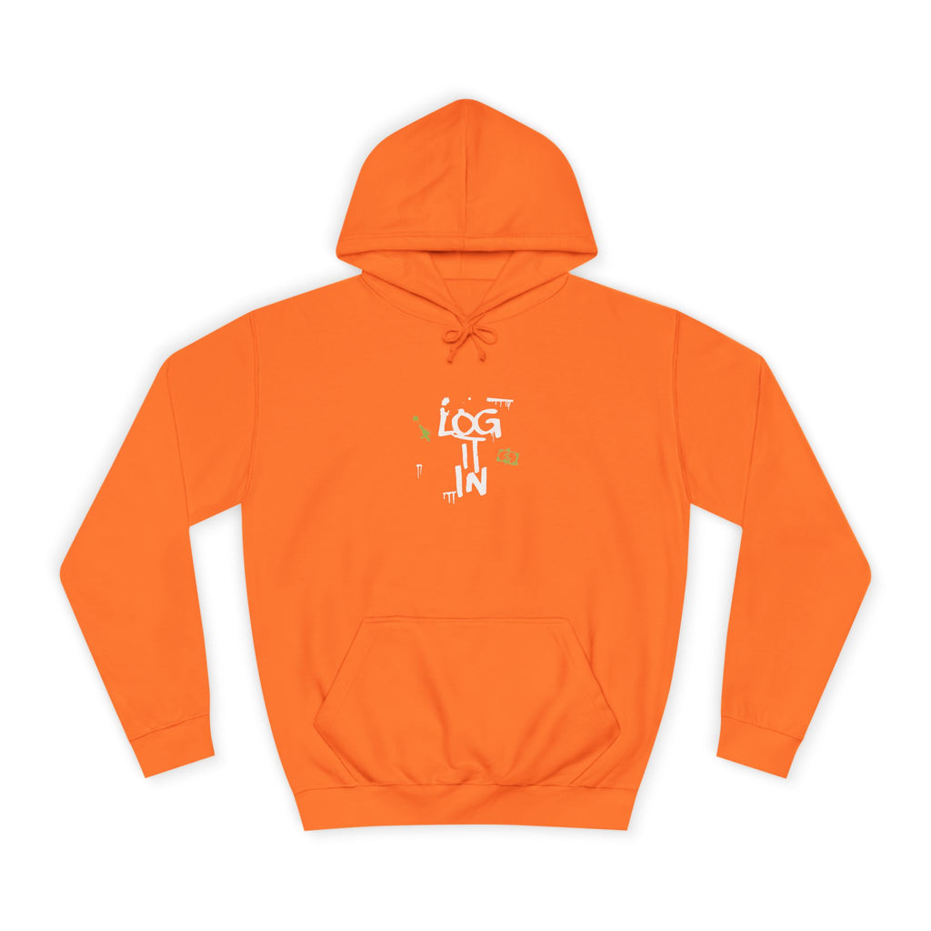 log it in Hoodie — Minimal Vintage Print