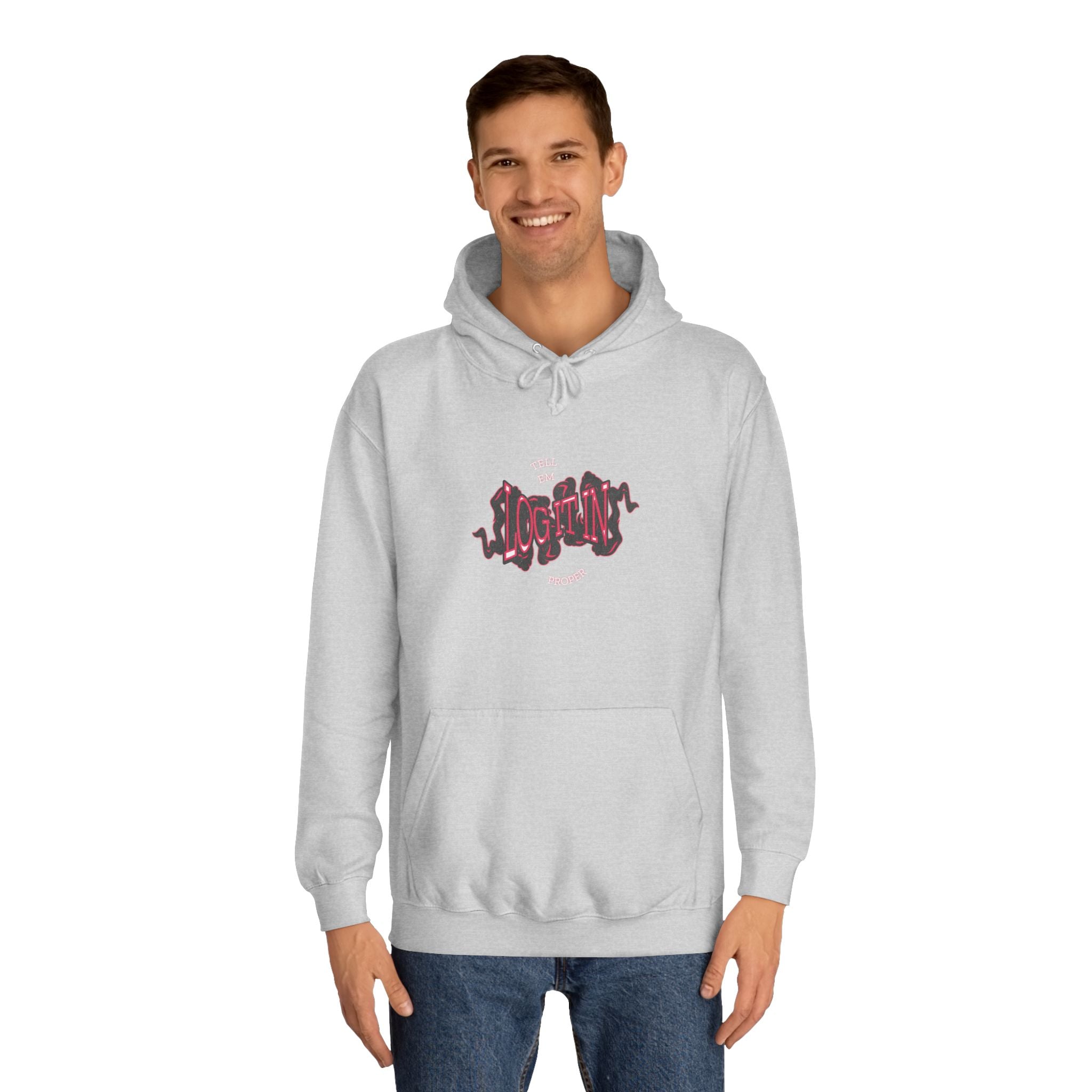 'Log it in'Hoodie for Unisex, Casual Wear, Trendy Apparel, Perfect for Everyday wear, Comfortable Fit