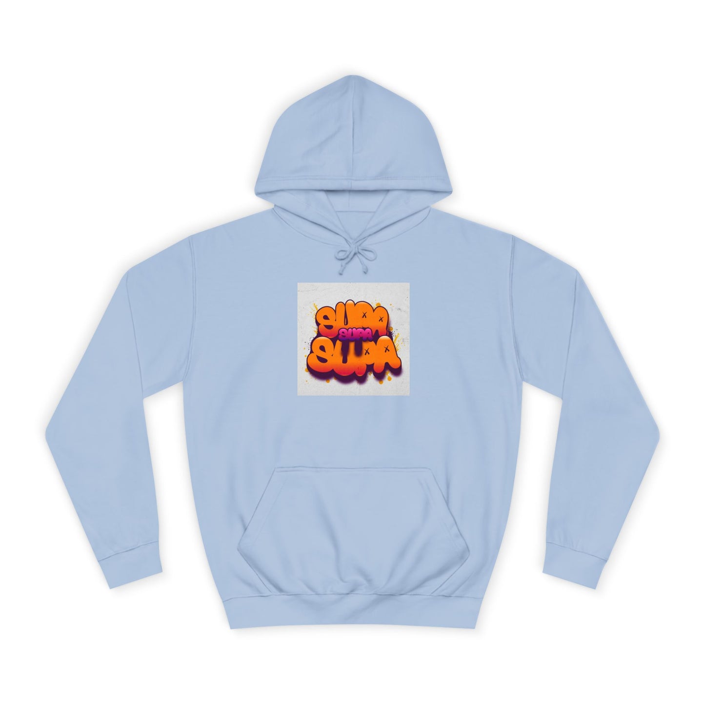 Vibrant Unisex Supa Supa Hoodie with Graffiti Design, Streetwear, Casual Wear, Gift, Fall Fashion, Trendy Spirit