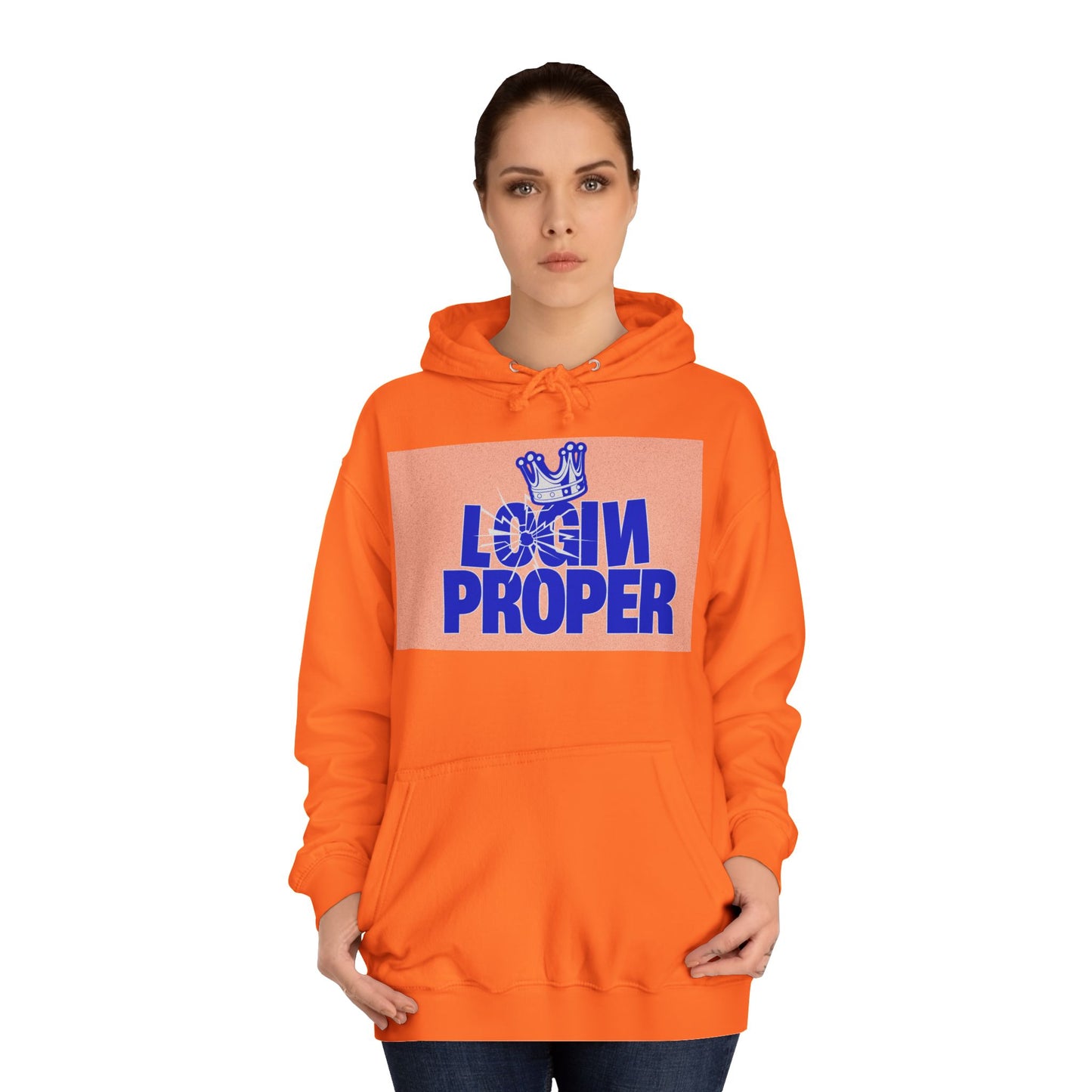 Unisex Hoodie - 'Login Proper' Trendy Spirit Wear, Casual Streetwear, Gift, Cozy Lounge Sweatshirt