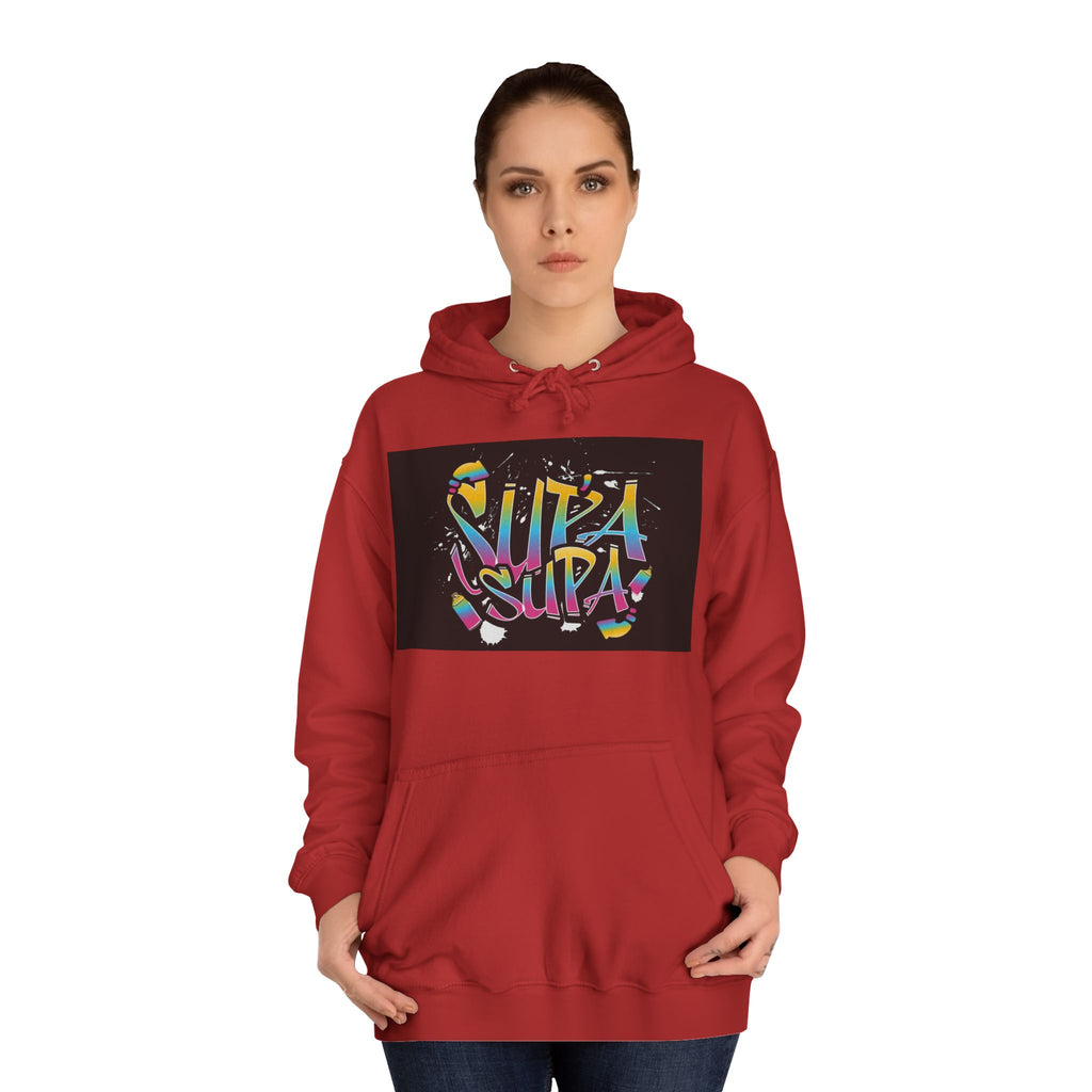 Colorful Unisex Supa Supa Hoodie, Casual Sweatshirt, Vibrant Apparel, Streetwear Hoodie