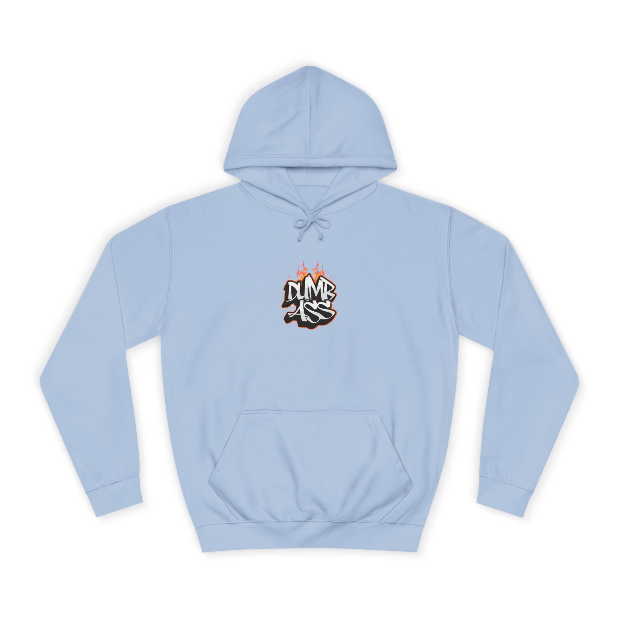 Dumb Ass Graffiti Hoodie – Bold Streetwear Pullover with Flame Lettering