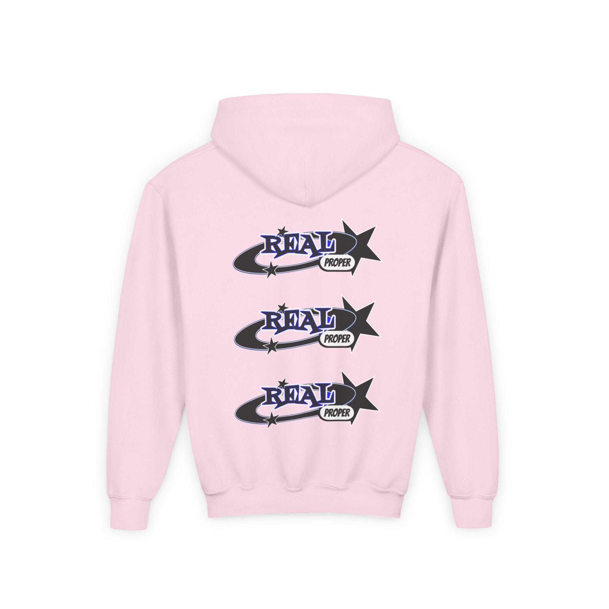 Youth Hoodie – "Real Proper" Star Graphic Pullover