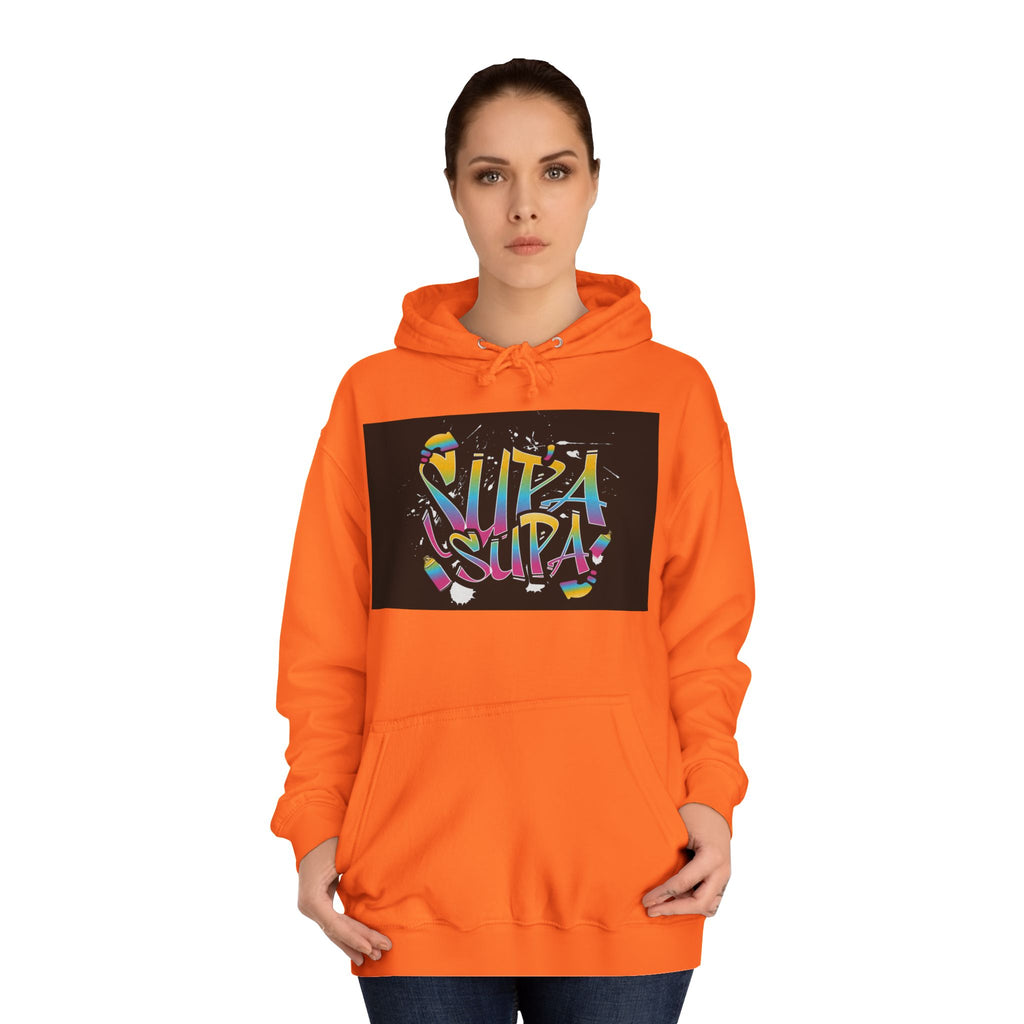 Colorful Unisex Supa Supa Hoodie, Casual Sweatshirt, Vibrant Apparel, Streetwear Hoodie