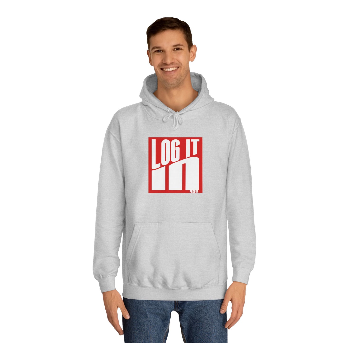 Unisex Log it in Hoodie - Trendy Campus Style, Casual Wear, Cozy Gift, Comfortable Lounge Hoodie, Essentials