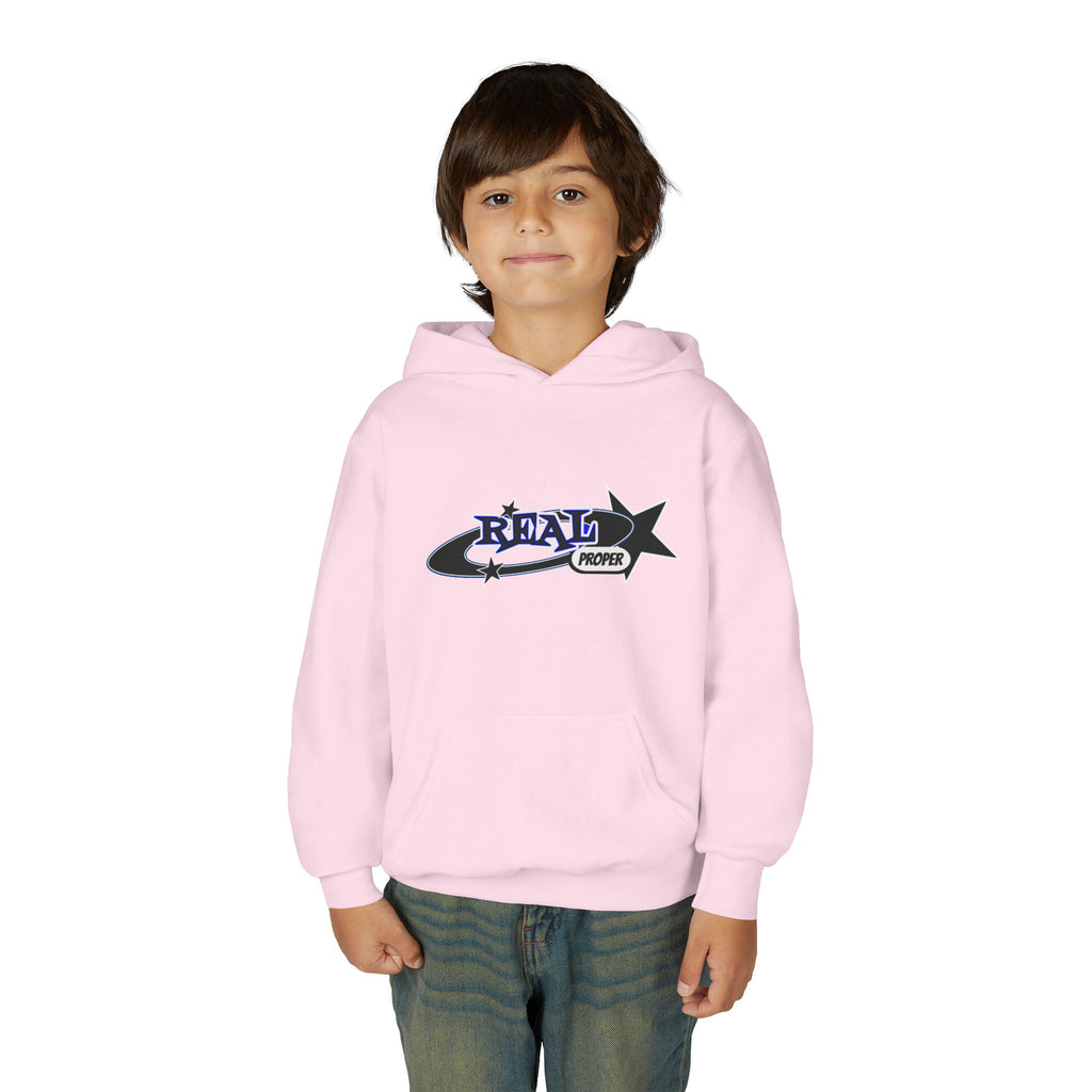 Youth Hoodie – "Real Proper" Star Graphic Pullover