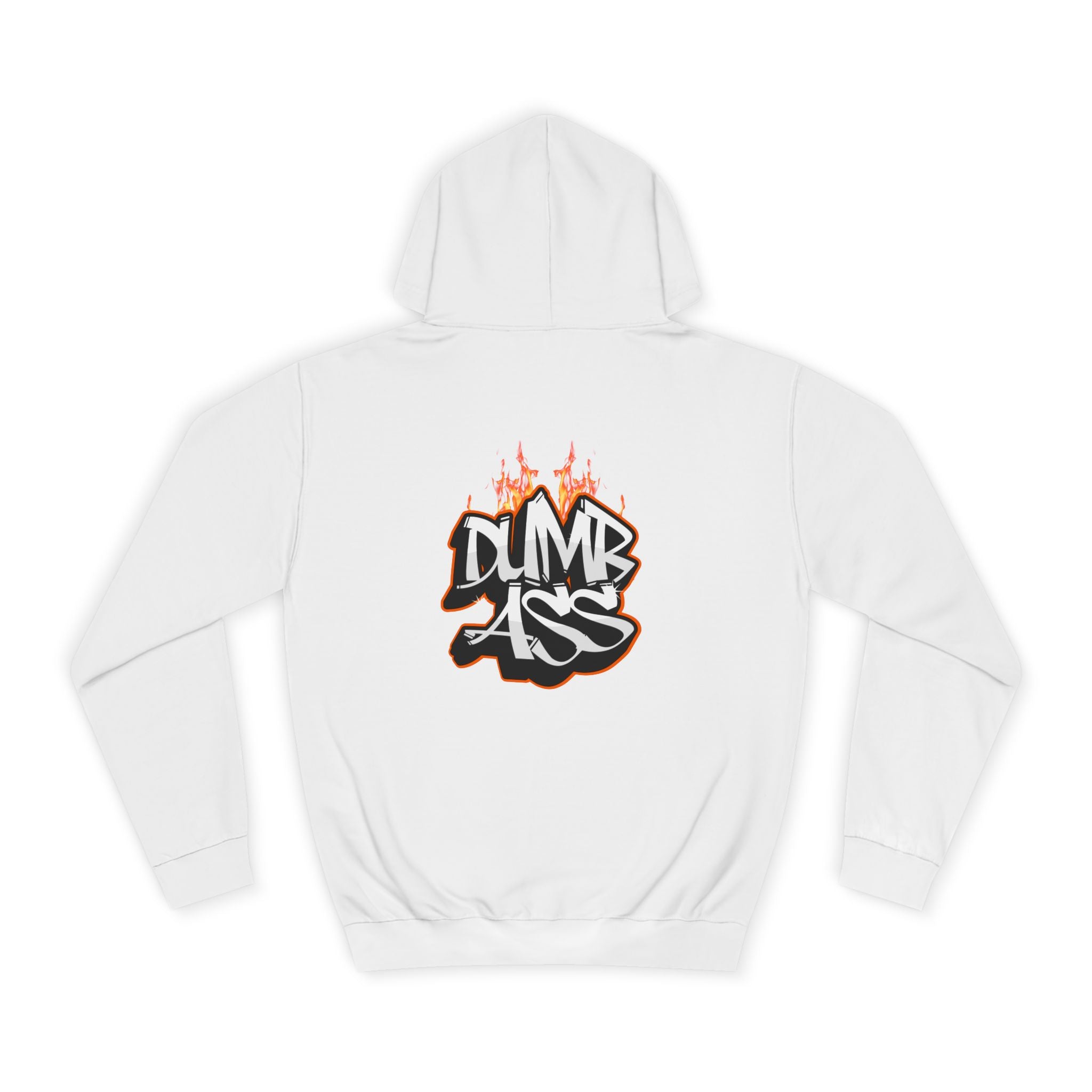 Dumb Ass Graffiti Hoodie – Bold Streetwear Pullover with Flame Lettering