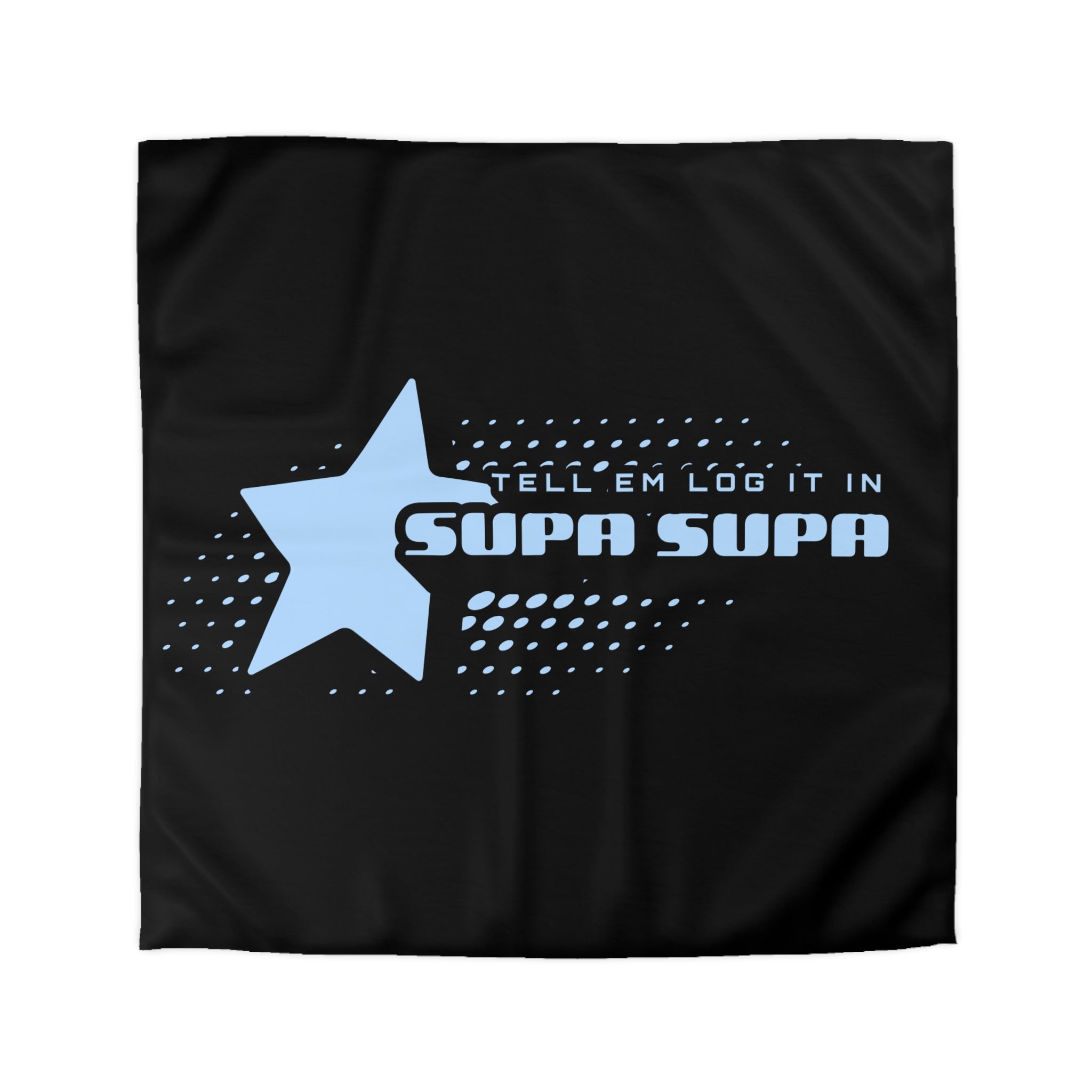 "Tell em log it in" Star Microfiber Duvet Cover — Retro Pop Graphic Bedding