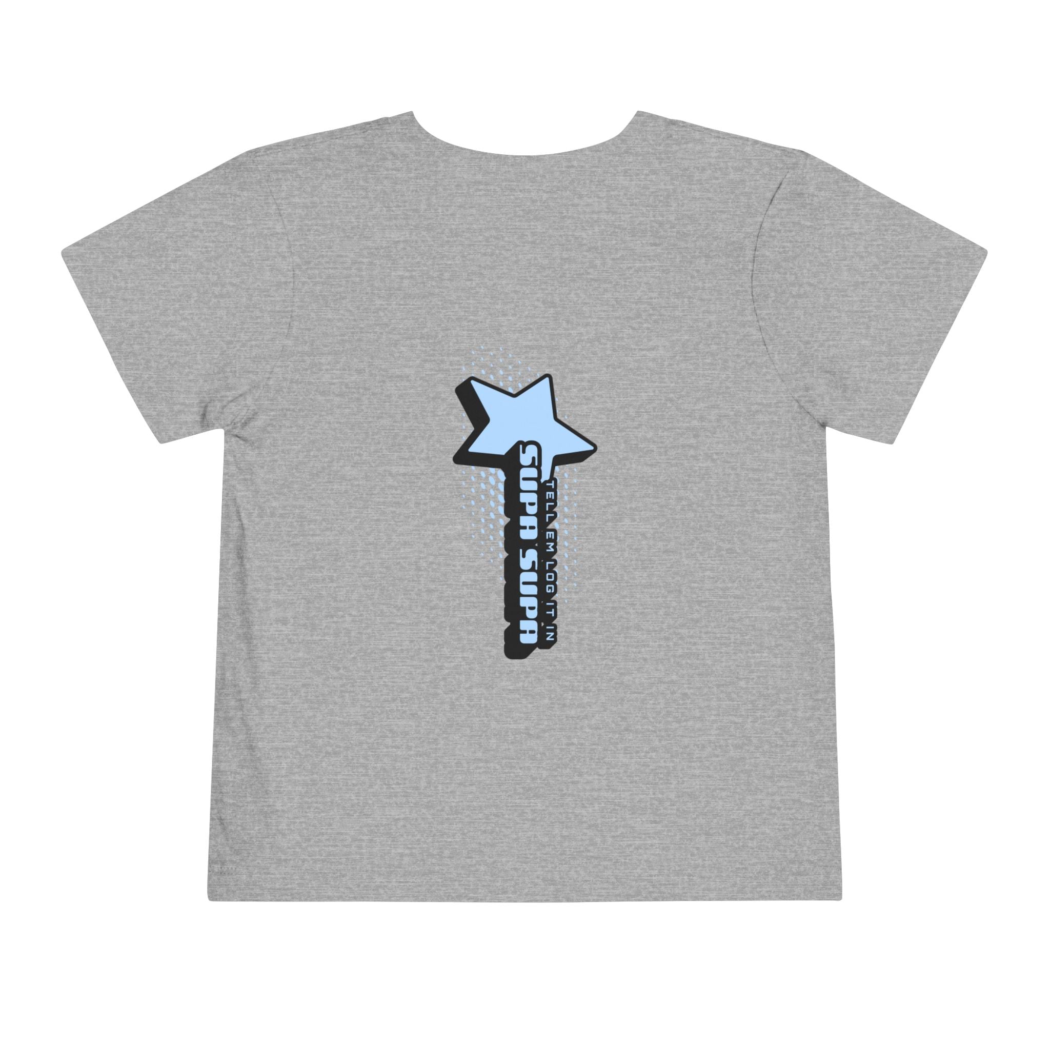 Toddler Tee — Blue Star "Tell em log it in" Graphic