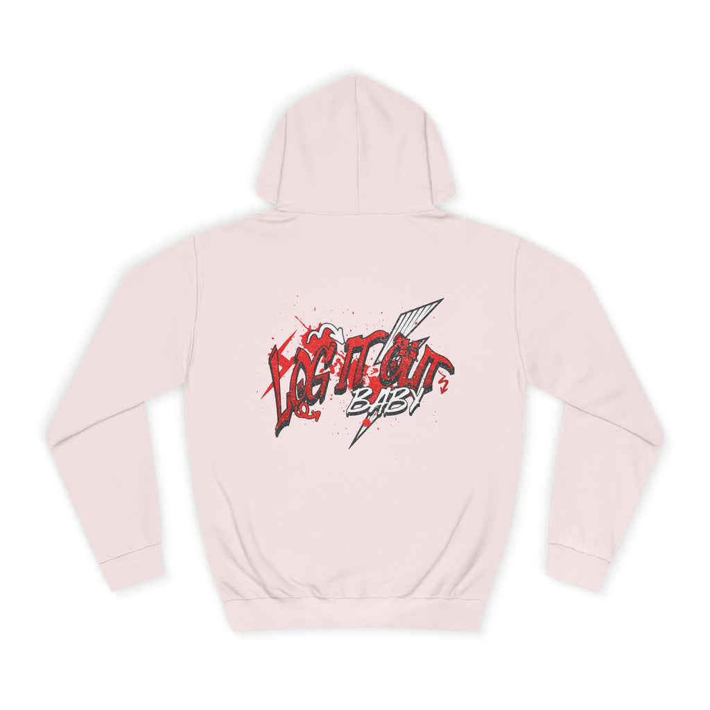 Trendy Log it out Hoodie, Graphic Sweatshirt, Unisex Casual Wear, Stylish Streetwear, Great for Gift Giving