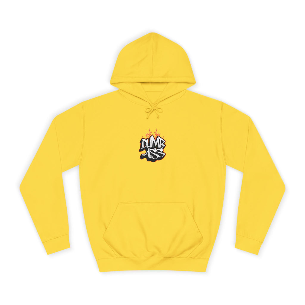 Dumb Ass Graffiti Hoodie – Bold Streetwear Pullover with Flame Lettering