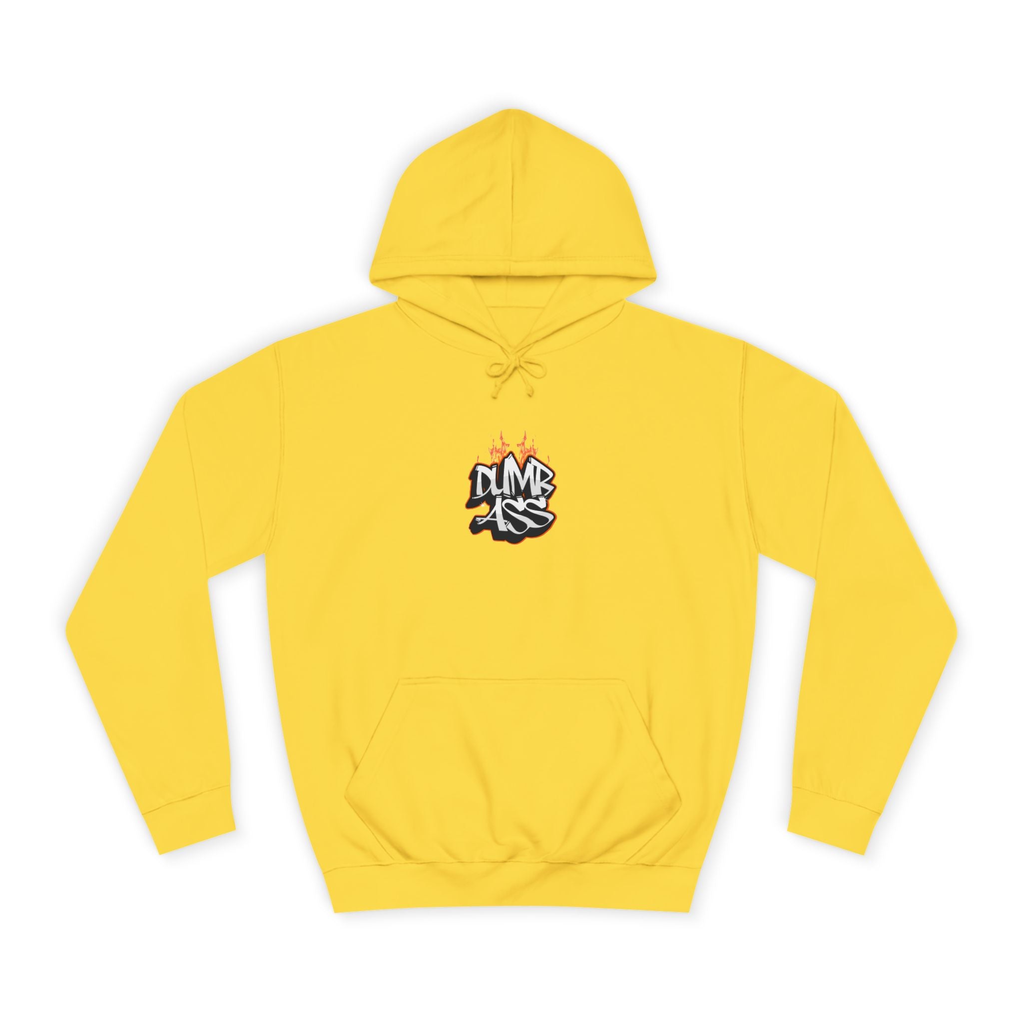 Dumb Ass Graffiti Hoodie – Bold Streetwear Pullover with Flame Lettering