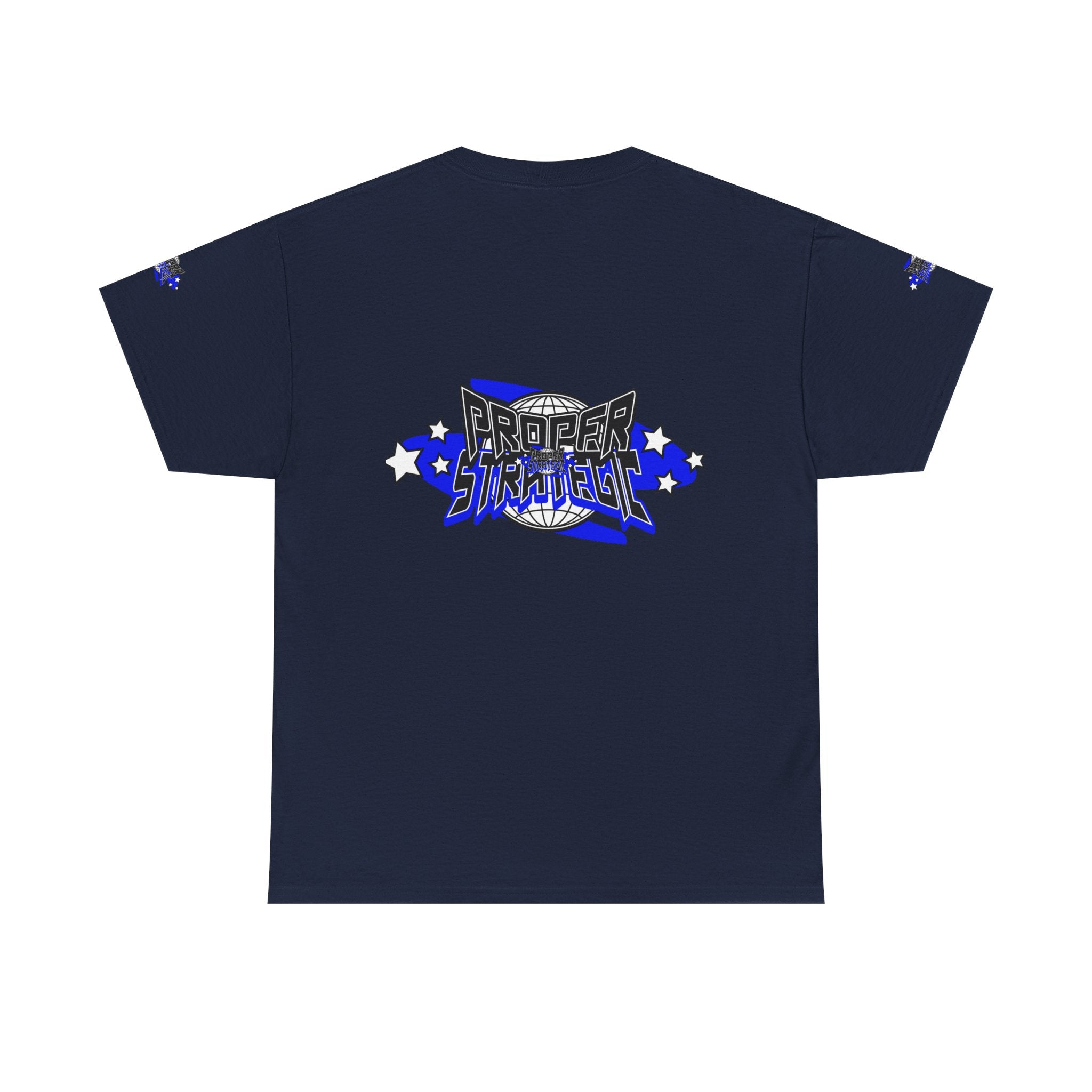 Proper 'Strategic' Graphic Tee — Retro Blue Streetwear T‑Shirt