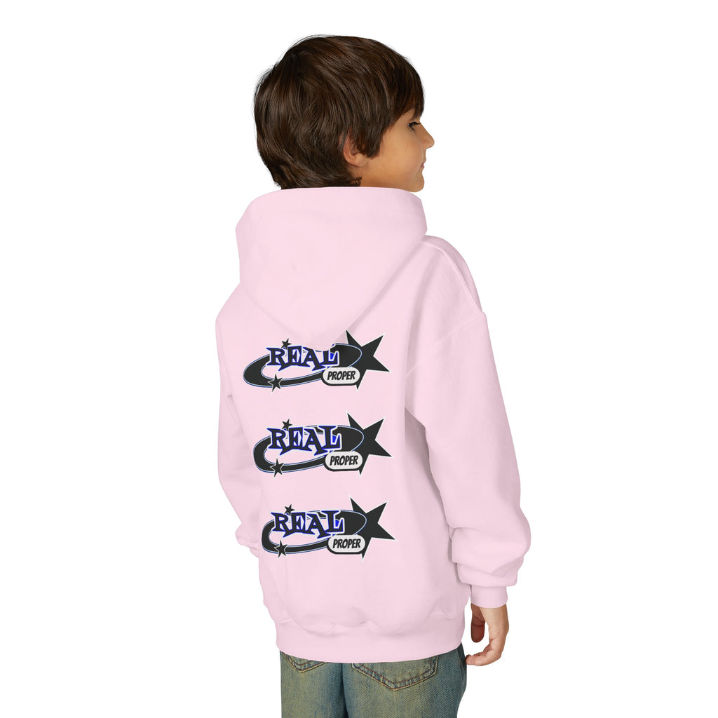 Youth Hoodie – "Real Proper" Star Graphic Pullover