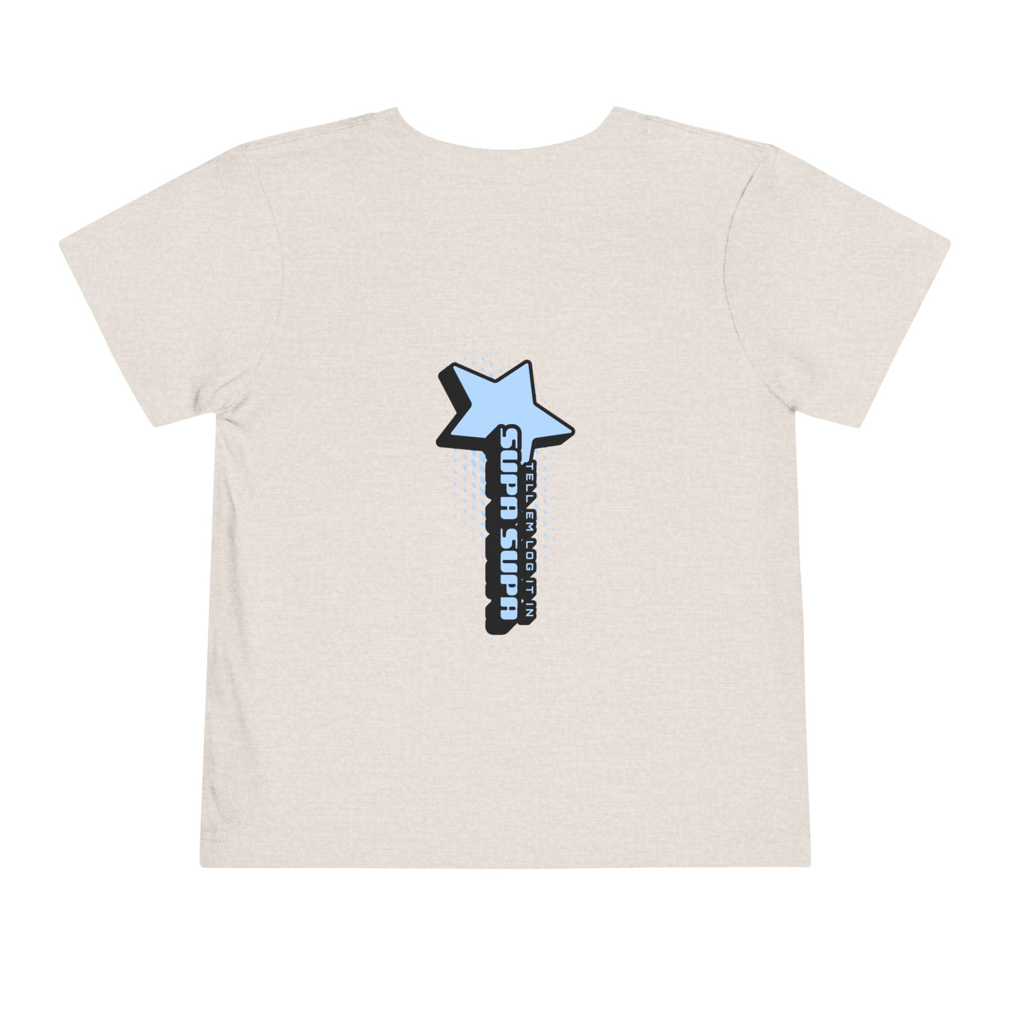 Toddler Tee — Blue Star "Tell em log it in" Graphic